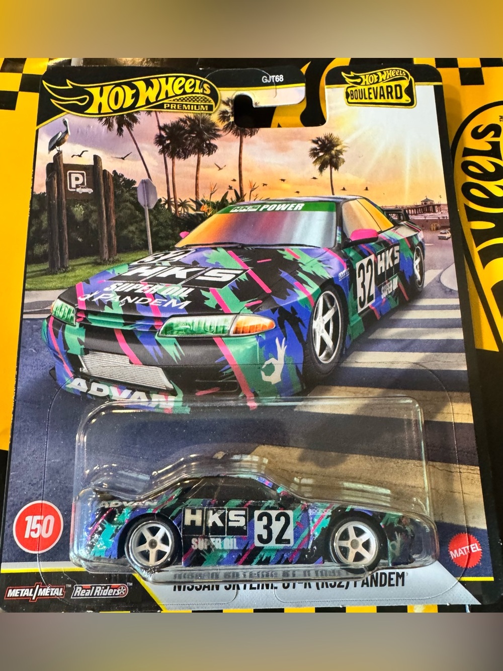 Hot Wheels Kids Racing Car Toy - HKS 32 (Green/Purple/Black)